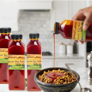 nigerian red palm oil (500ml x 4 bottles), 100% all natural in easy grip container