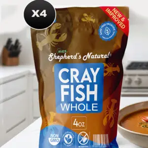 crayfish. dried, whole. 1lb (4oz x 4) bag seasoning