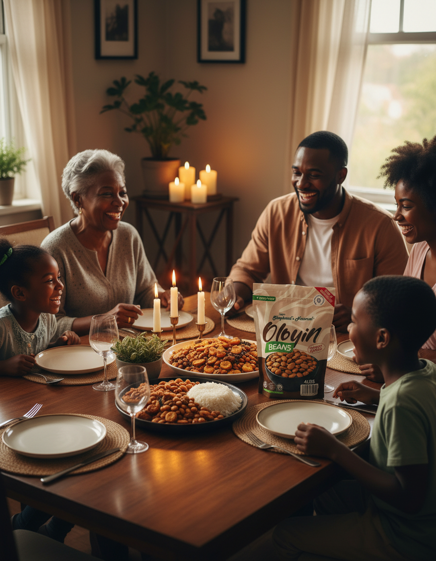 lifestyle advertising poster in a realistic style a family shares a meal 3wwfohzc