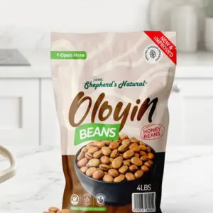 oloyin honey beans, 8ib /64oz, stone free, all natural