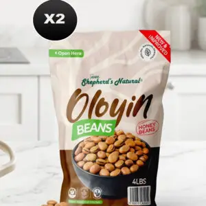 oloyin honey beans, 8ib /64oz, stone free, all natural