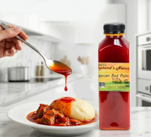 nigerian red palm oil (tropical), 100% all natural 500ml / 16 fl. oz in easy grip container