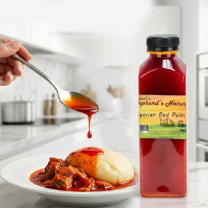 nigerian red palm oil (tropical), 100% all natural 500ml / 16 fl. oz in easy grip container