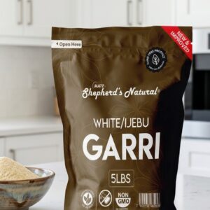 nigerian ijebu garri by shepherd's natural 5lb / 80oz bag